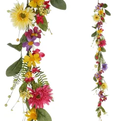 DecoWoerner Guirnaldas Y Vides>Guirnalda De Flores Artificiales De Campo Gerbera Vid Artificial 140 Cm