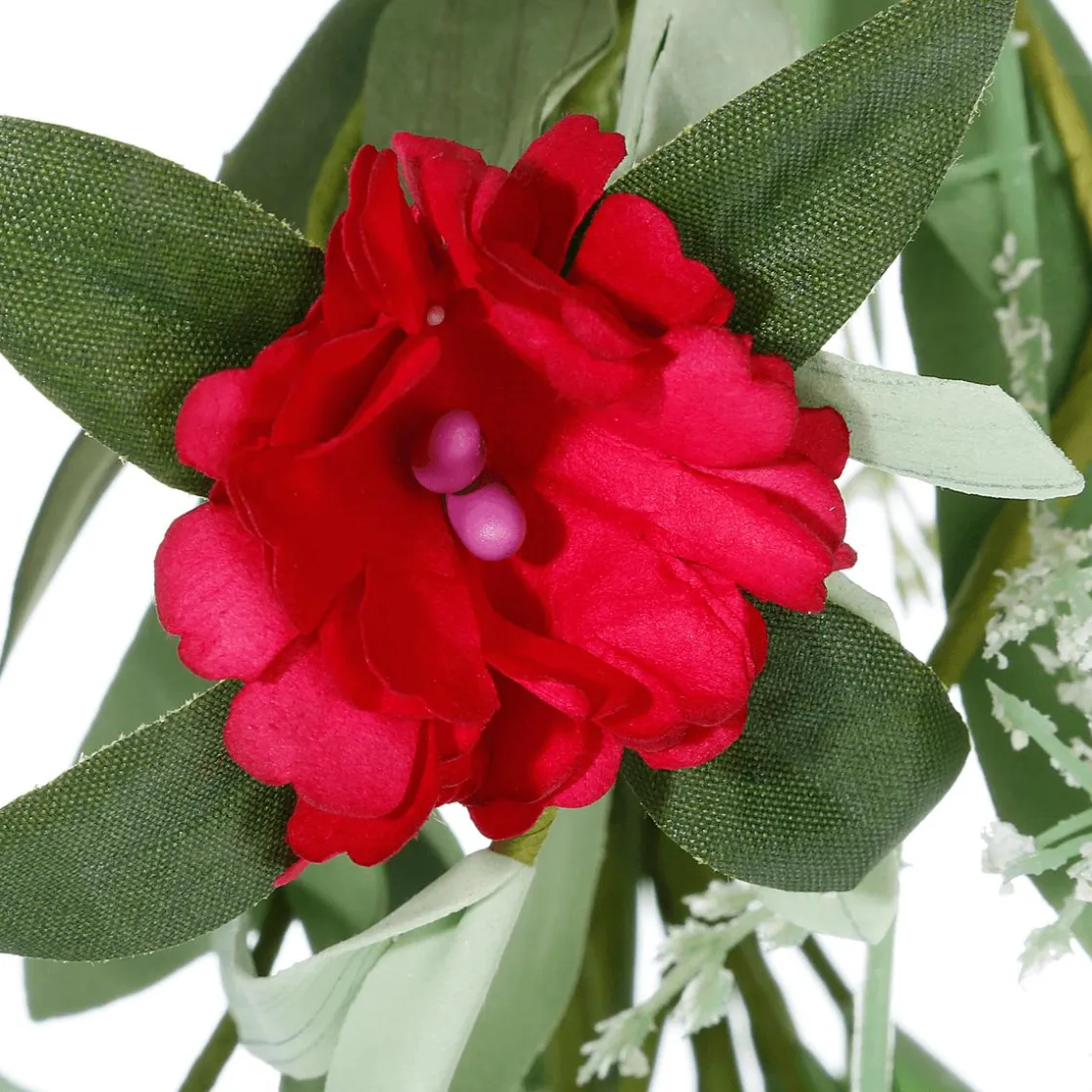 DecoWoerner Decoración De Verano|Decoración De Primavera>Guirnalda De Flores De Campo Artificiales Vid Roja Blanca 158 Cm