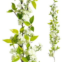 DecoWoerner Decoración De Primavera|Guirnaldas Y Vides>Guirnalda De Flores De Cerezo Artificial 110 Cm