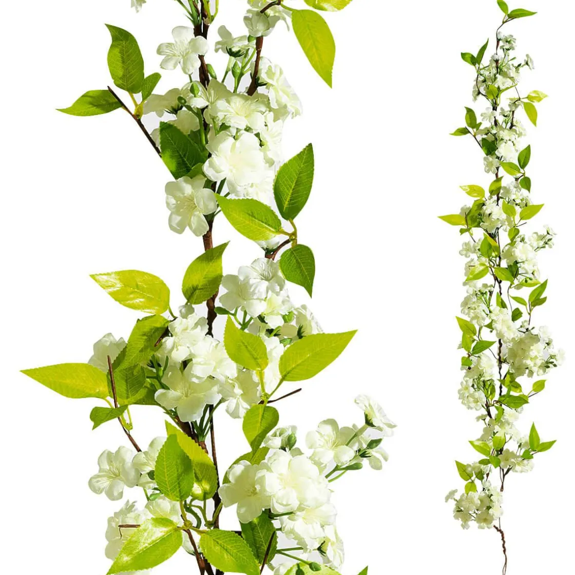 DecoWoerner Decoración De Primavera|Guirnaldas Y Vides>Guirnalda De Flores De Cerezo Artificial 110 Cm