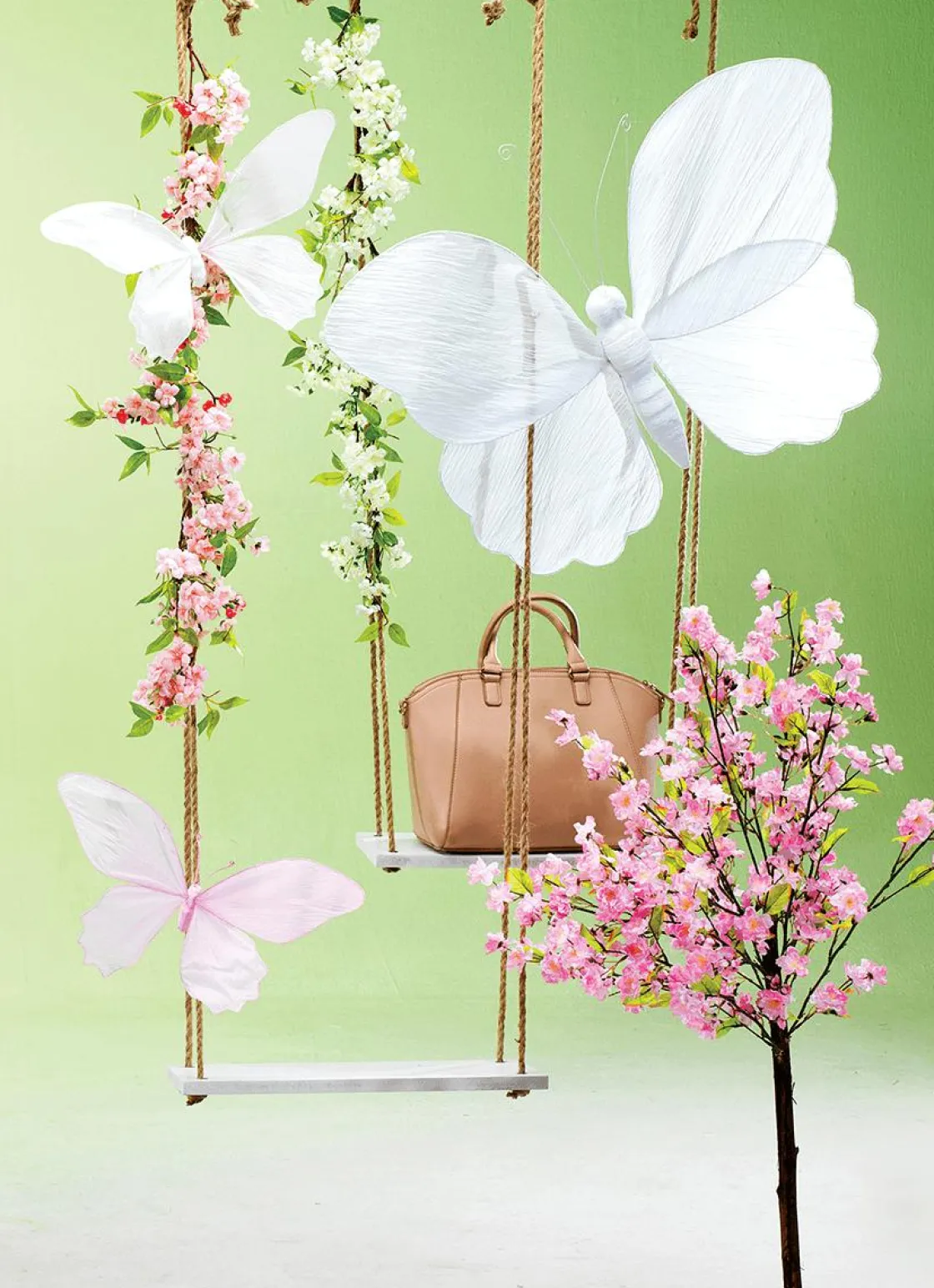 DecoWoerner Decoración De Primavera|Guirnaldas Y Vides>Guirnalda De Flores De Cerezo Artificial 110 Cm