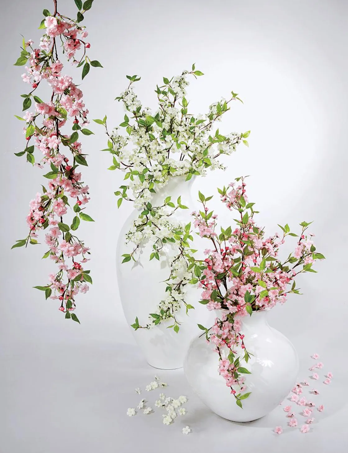 DecoWoerner Decoración De Primavera|Guirnaldas Y Vides>Guirnalda De Flores De Cerezo Artificial , 110 Cm