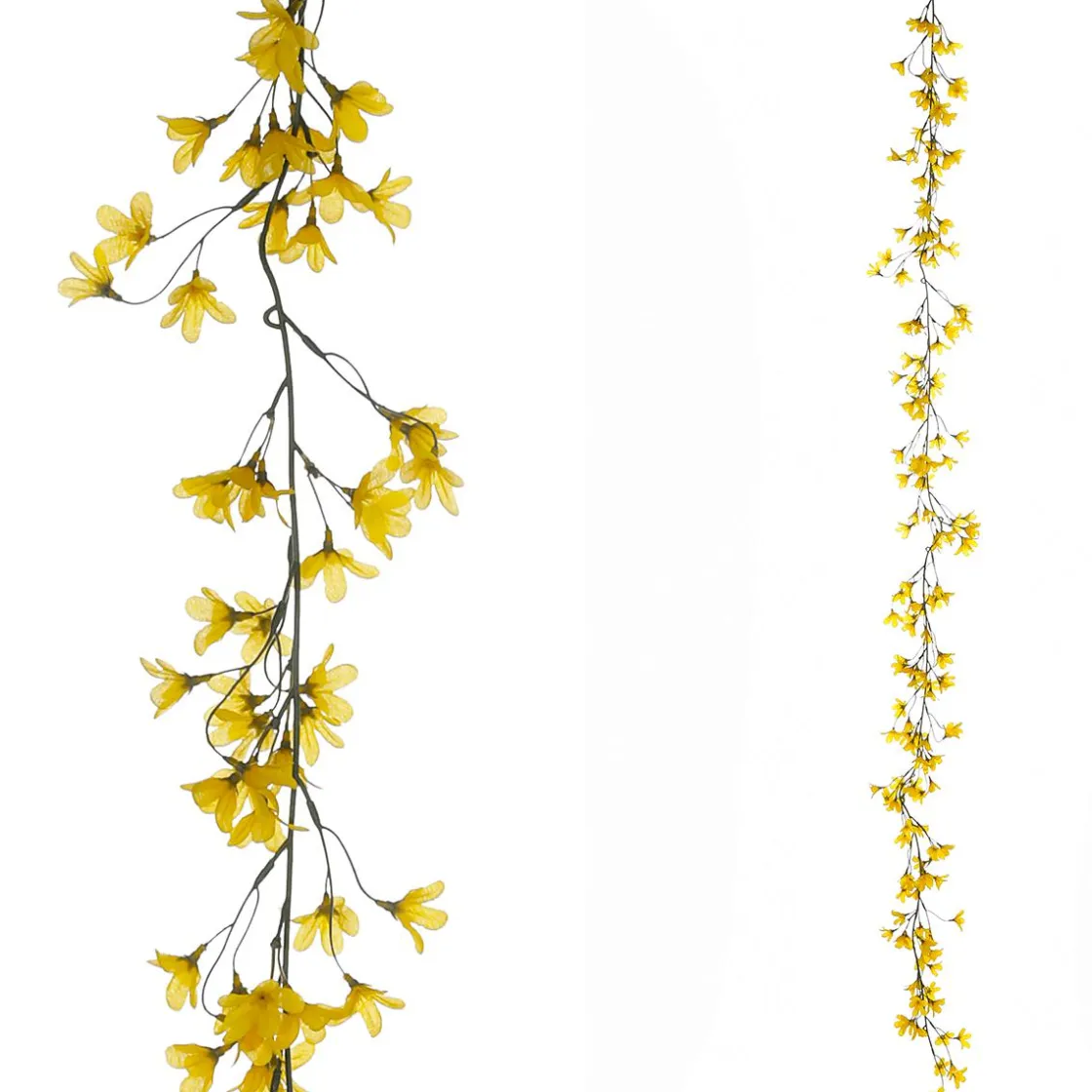 DecoWoerner Guirnaldas Y Vides>Guirnalda De Forsitias Artificiales Amarilla 180 Cm