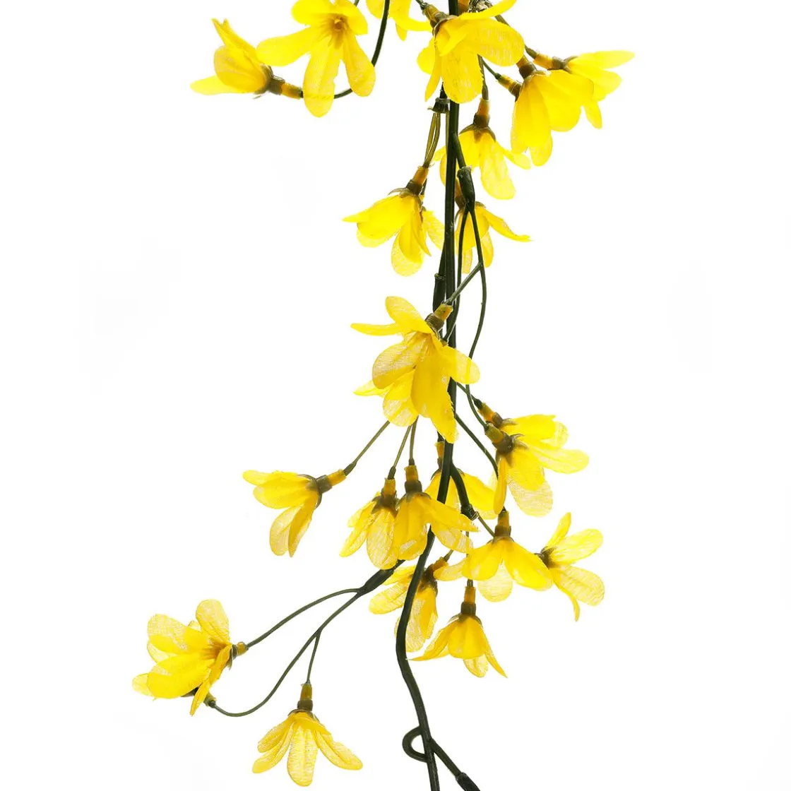 DecoWoerner Guirnaldas Y Vides>Guirnalda De Forsitias Artificiales Amarilla 180 Cm