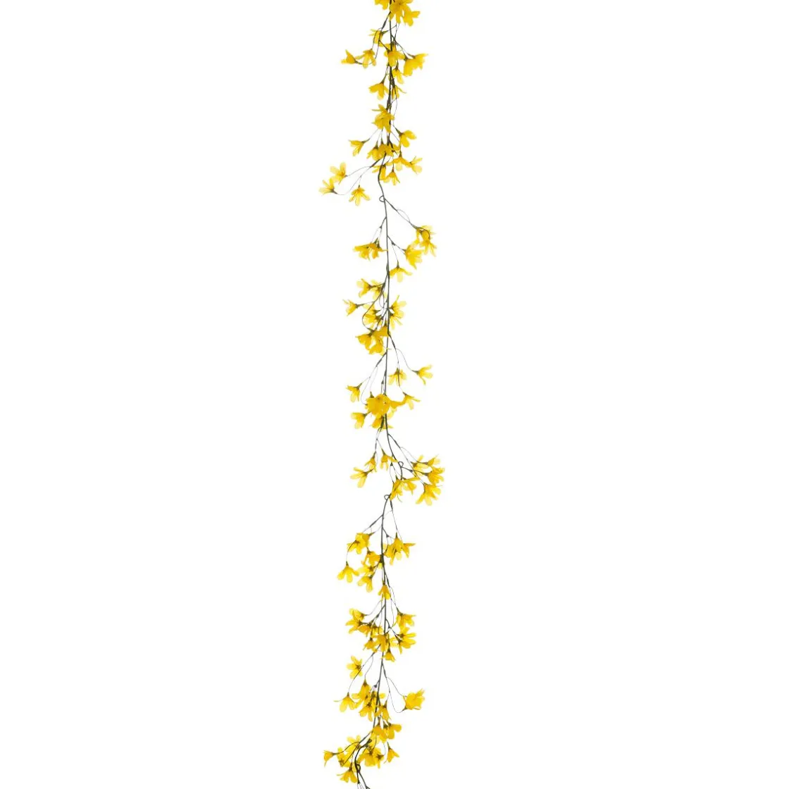 DecoWoerner Guirnaldas Y Vides>Guirnalda De Forsitias Artificiales Amarilla 180 Cm