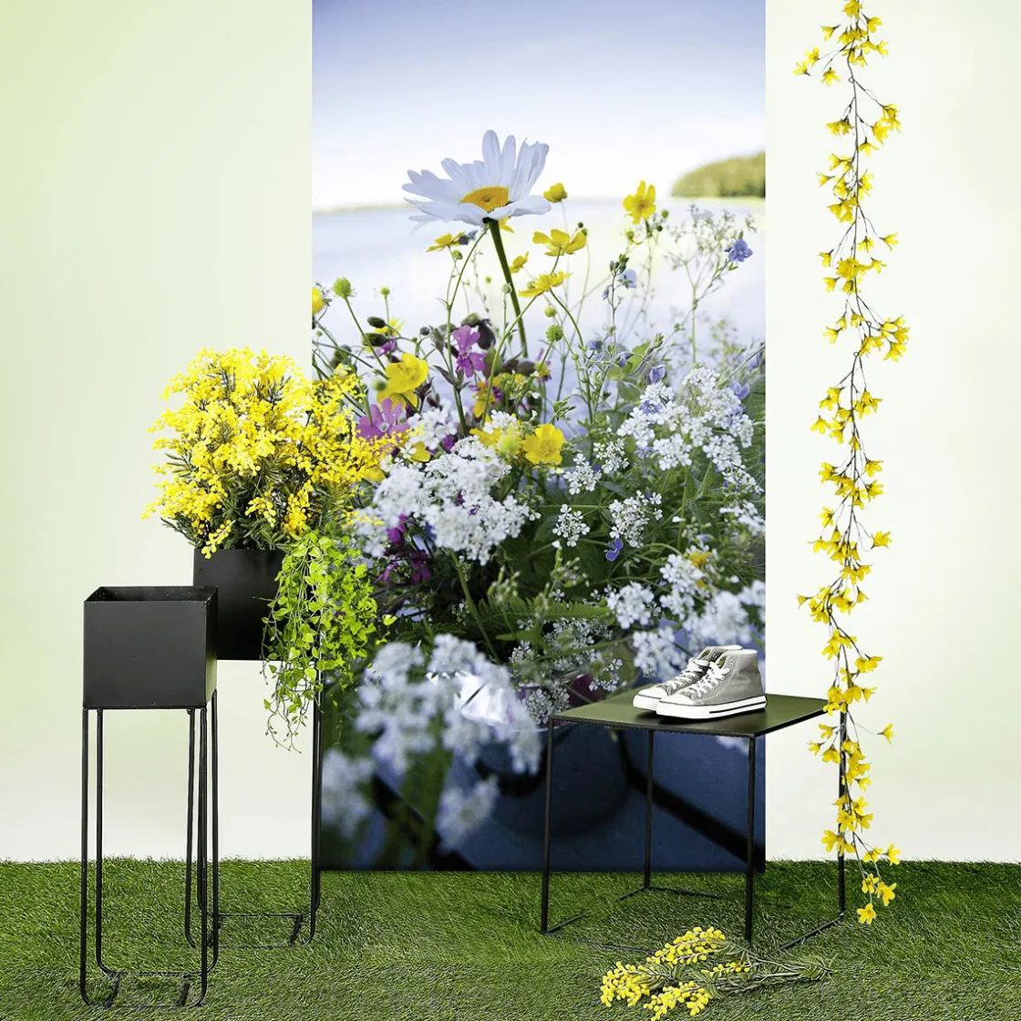 DecoWoerner Guirnaldas Y Vides>Guirnalda De Forsitias Artificiales Amarilla 180 Cm