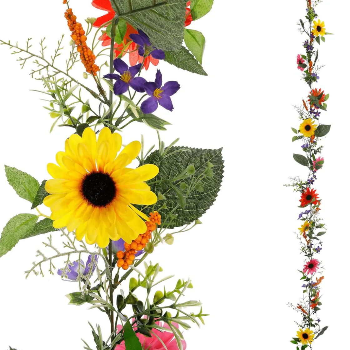 DecoWoerner Decoración De Verano|Decoración De Primavera>Guirnalda De Gerbera Artificial, Longitud 180 Cm