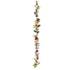 DecoWoerner Decoración De Verano|Decoración De Primavera>Guirnalda De Gerbera Artificial, Longitud 180 Cm