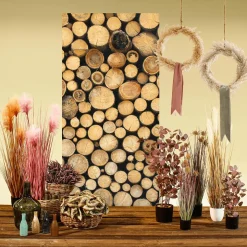 DecoWoerner Ramos Y Coronas De Flores|Coronas De Navidad>Guirnalda De Hierba De La Pampa Artificial Ø 35 Cm