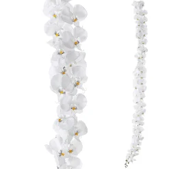 DecoWoerner Guirnaldas Y Vides|Flores Artificiales>Guirnalda De Orquídeas Artificiales Blancas 175 Cm