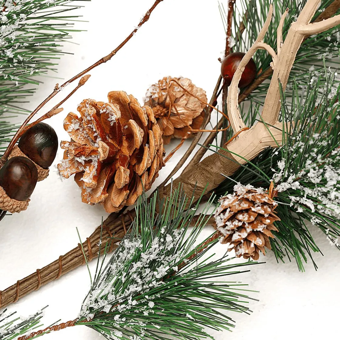 DecoWoerner Decoración De Invierno|Decoración De Otoño>Guirnalda De Pino Deco 15x145 Cm