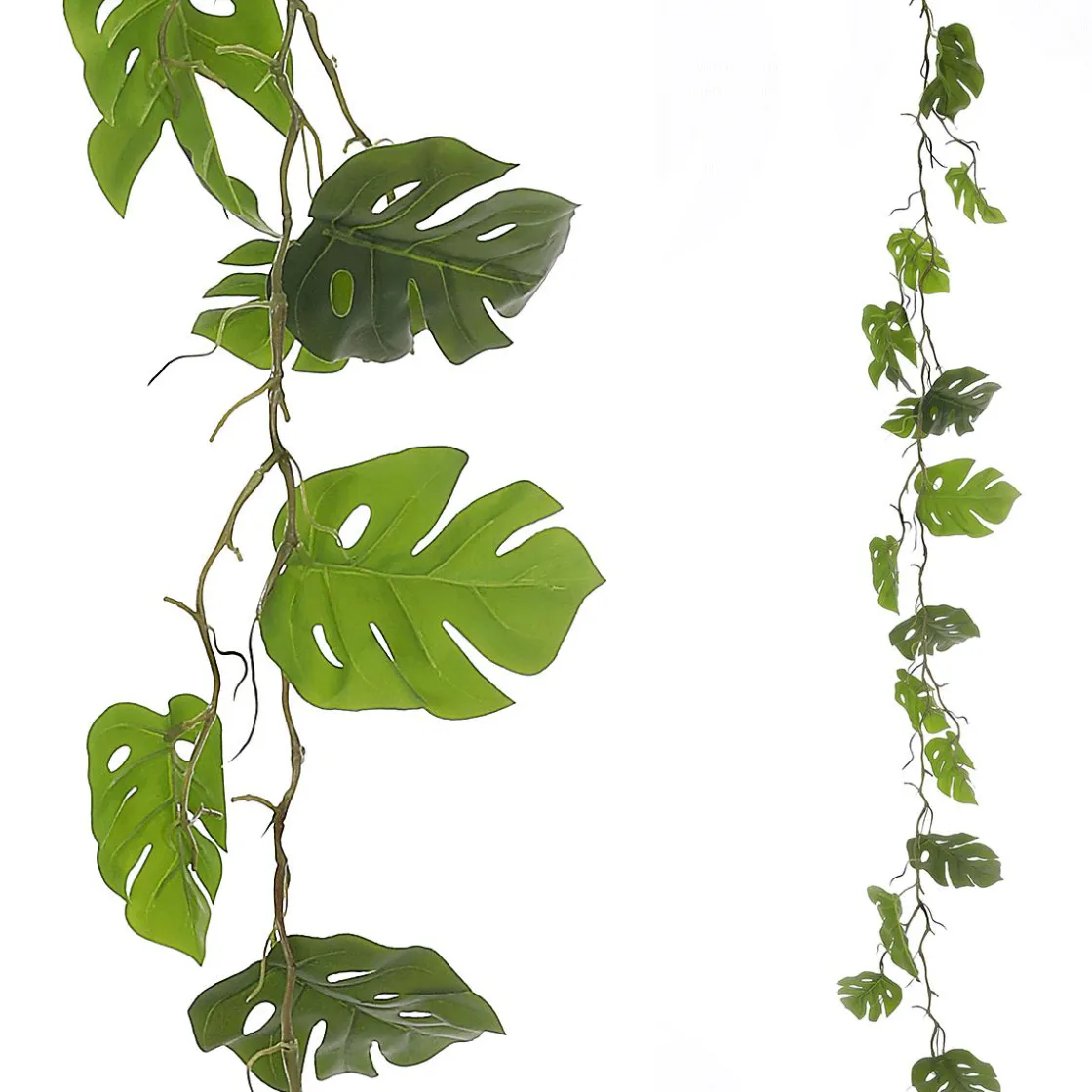 DecoWoerner Decoración De Verano|Guirnaldas Y Vides>Guirnalda De Plantas Artificiales Filodendro 140 Cm