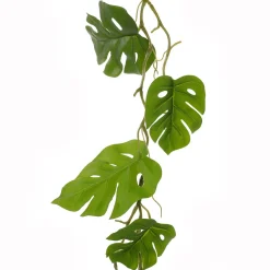 DecoWoerner Decoración De Verano|Guirnaldas Y Vides>Guirnalda De Plantas Artificiales Filodendro 140 Cm
