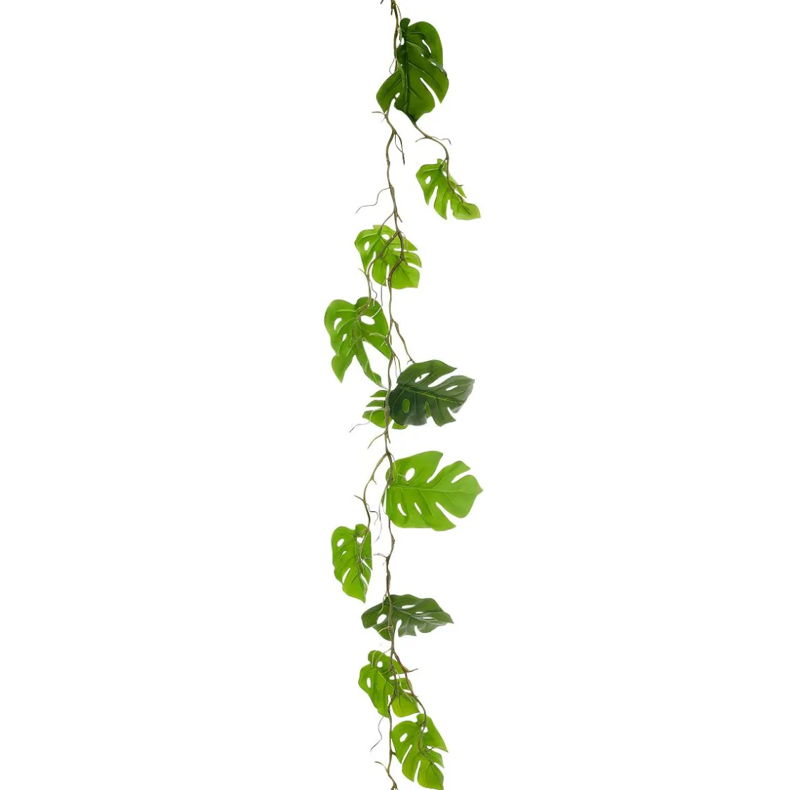 DecoWoerner Decoración De Verano|Guirnaldas Y Vides>Guirnalda De Plantas Artificiales Filodendro 140 Cm