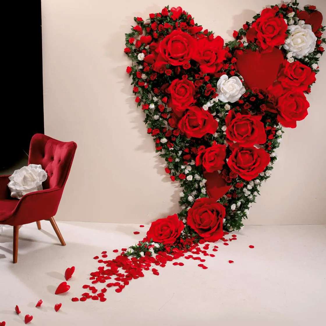 DecoWoerner Decoración Temática|Guirnaldas Y Vides>Guirnalda De Rosas Artificial 180 Cm, Color