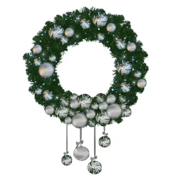 DecoWoerner Coronas De Navidad>Guirnalda Luvi Con Bolas Y Led Frío 120 Cm Ø