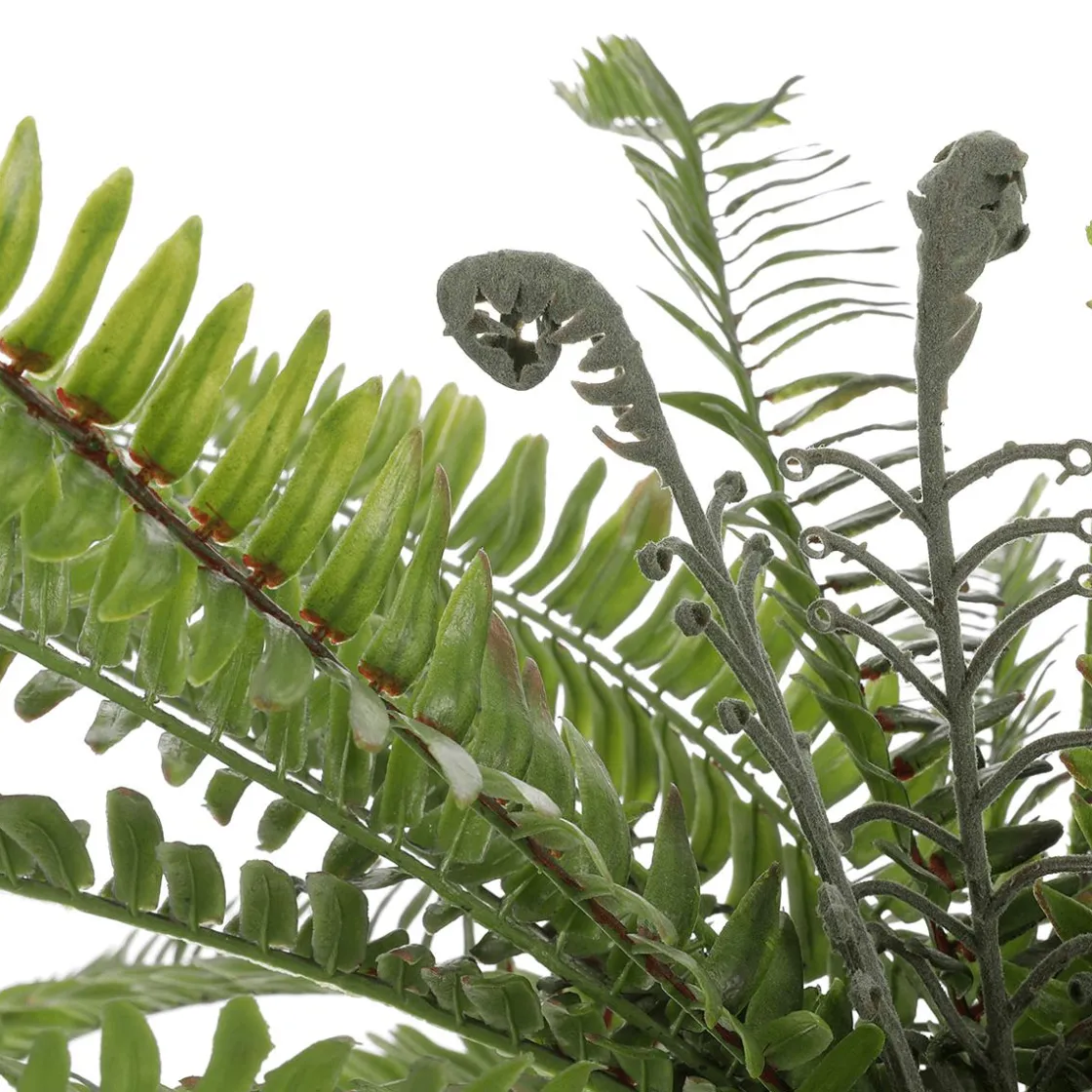 DecoWoerner Plantas Verdes|Plantas De Interior>Helecho XXL - Planta Artificial Con Palo De Inserción 100 Cm Ø