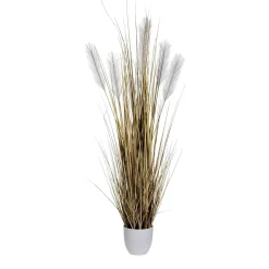 DecoWoerner Decoración De Verano|Hierba Decorativa>Hierba De Caña Artificial En La Maceta 110 Cm