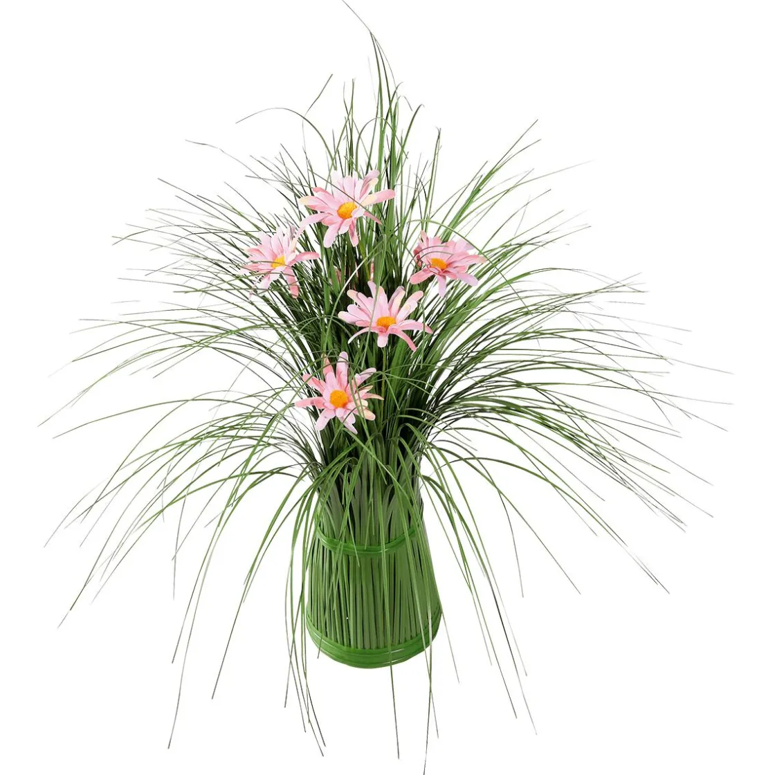 DecoWoerner Hierba Decorativa|Decoración De Primavera>Hierba Decorativa Con Flores, 50 Cm