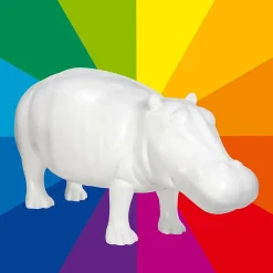 DecoWoerner Decoración De Animales>Hipopótamo Decorativo, 190 Cm
