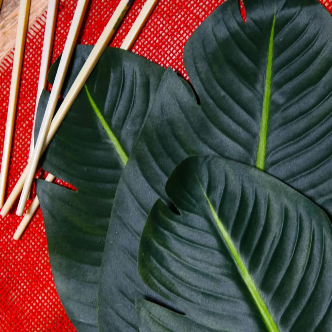 DecoWoerner Decoración De Verano|Hojas>Hoja De Banana Artificial, 75 Cm De Largo