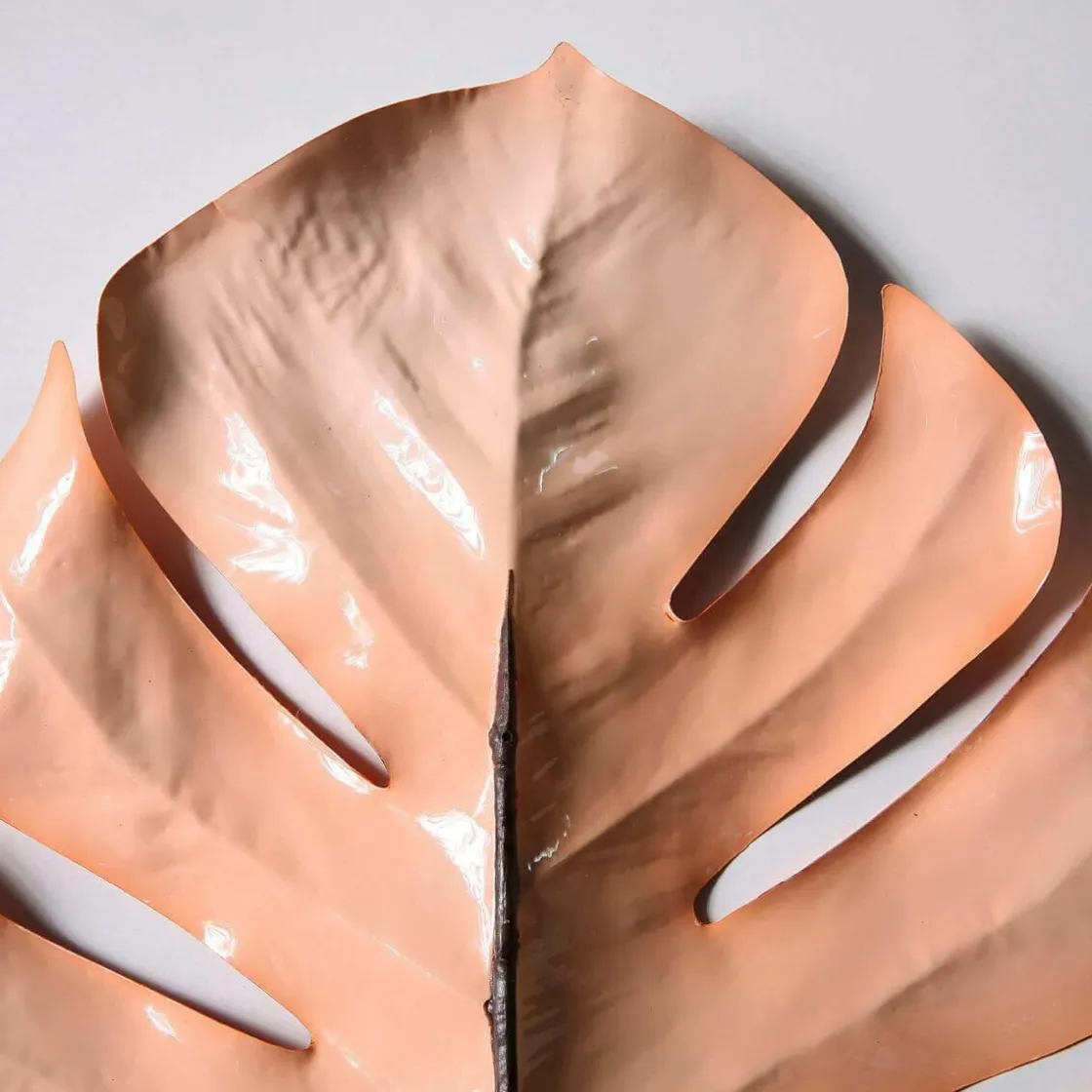 DecoWoerner Decoración De Otoño>Hoja De Monstera Artificial 90 Cm Crema