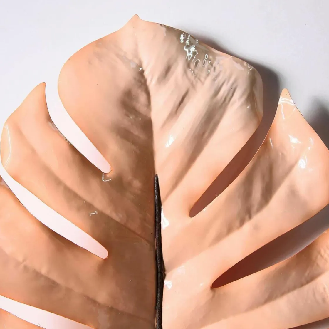 DecoWoerner Decoración De Otoño>Hoja De Monstera Artificial 90 Cm Crema