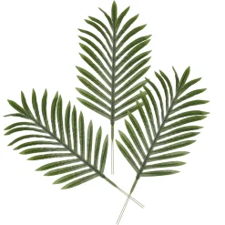 DecoWoerner Decoración De Verano|Árboles Artificiales>Hoja De Palma Areca Decorativa, Longitud 58 Cm, 3 Piezas