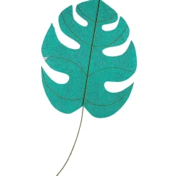 DecoWoerner Decoración De Verano>Hoja Decorativa Monstera 60 X 63 Cm, Petróleo
