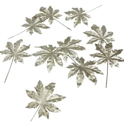 DecoWoerner Decoración Dispersa|Decoración De Otoño>Hojas De Arce Dorada, Ø 18 Cm, 10 Piezas