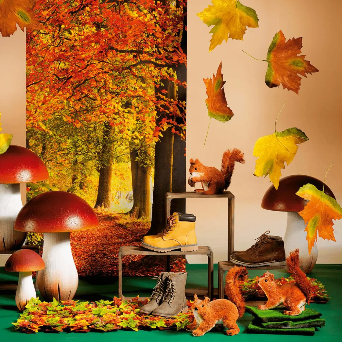 DecoWoerner Decoración De Otoño|Hojas>Hojas De Otoño Decorativas 50 Cm, 4 Pz.