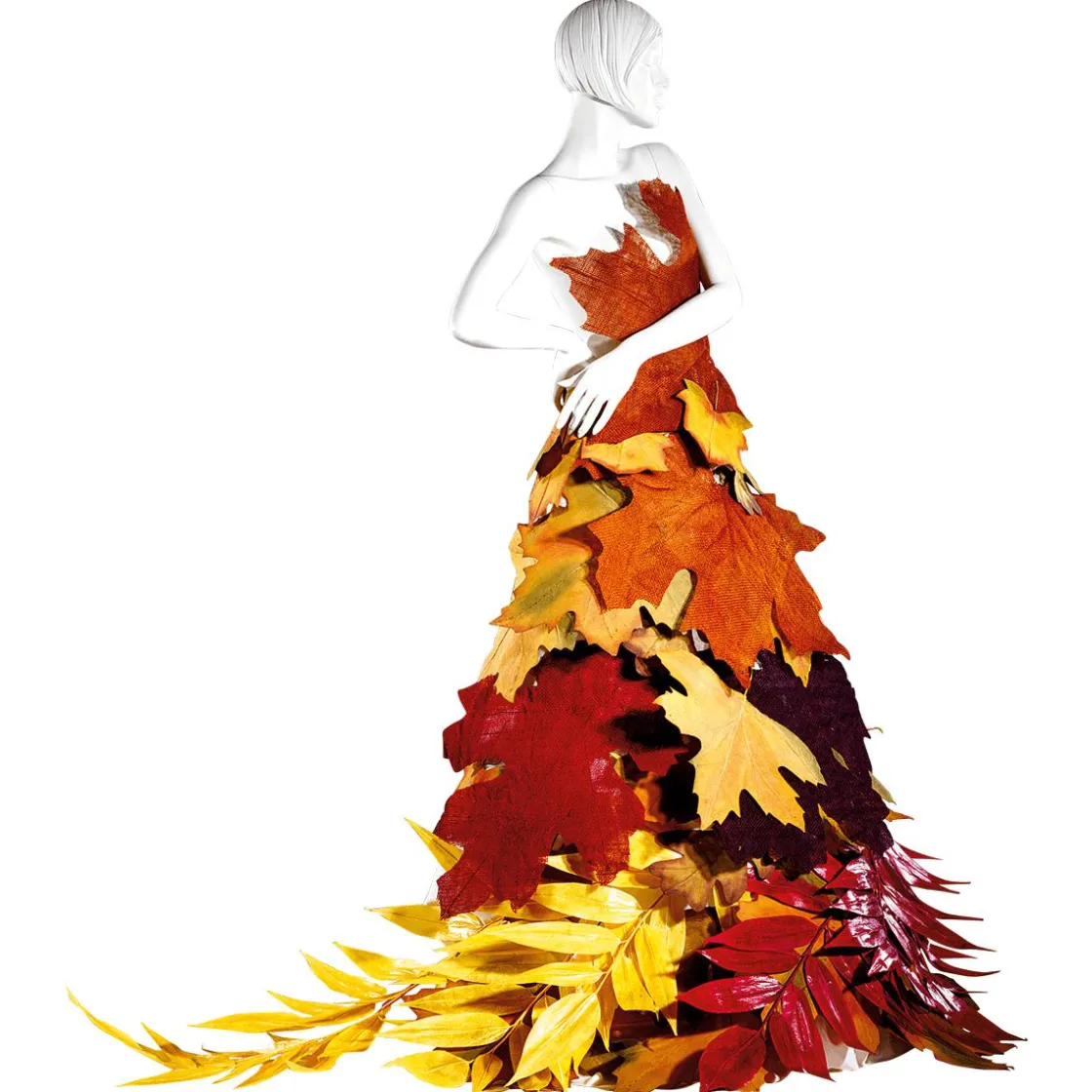 DecoWoerner Decoración De Otoño|Hojas>Hojas De Otoño Decorativas 50 Cm, 4 Pz.