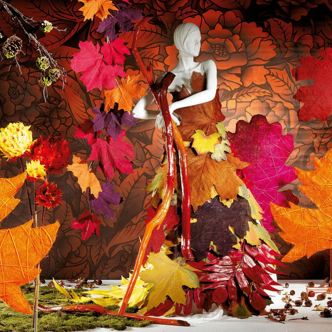 DecoWoerner Decoración De Otoño|Hojas>Hojas De Otoño Decorativas 50 Cm, 4 Pz.