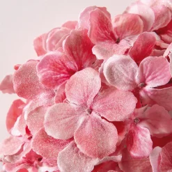 DecoWoerner Decoración De Primavera|Flores Artificiales>Hortensia Artificial 49 Cm Con Brillo