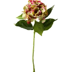 DecoWoerner Decoración De Primavera|Flores Artificiales>Hortensia Artificial Rosa/verde, 52 Cm