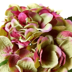 DecoWoerner Decoración De Primavera|Flores Artificiales>Hortensia Artificial Rosa/verde, 52 Cm