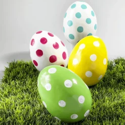 DecoWoerner Decoración De Pascua>Huevo De Pascua Deco Punteado 18 Cm, /blanco