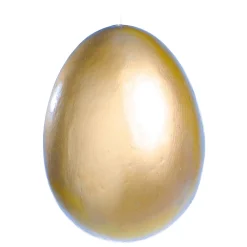 DecoWoerner Decoración De Pascua>Huevo De Pascua Decorativo Metalizado En Dorado, 18 Cm