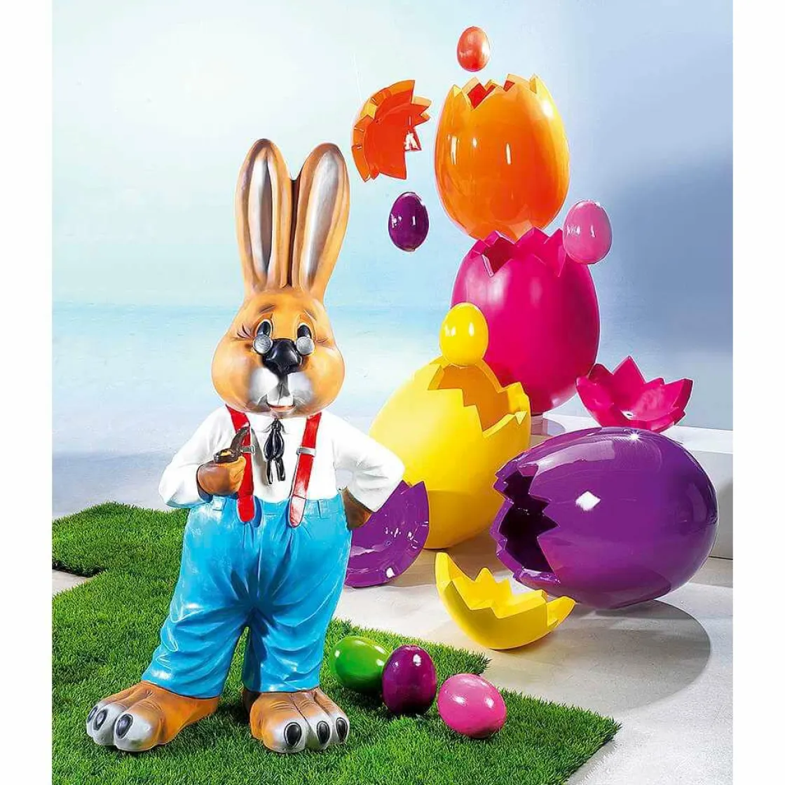 DecoWoerner Decoración De Pascua>Huevo De Pascua Decorativo, Longitud 70 Cm, Púrpura