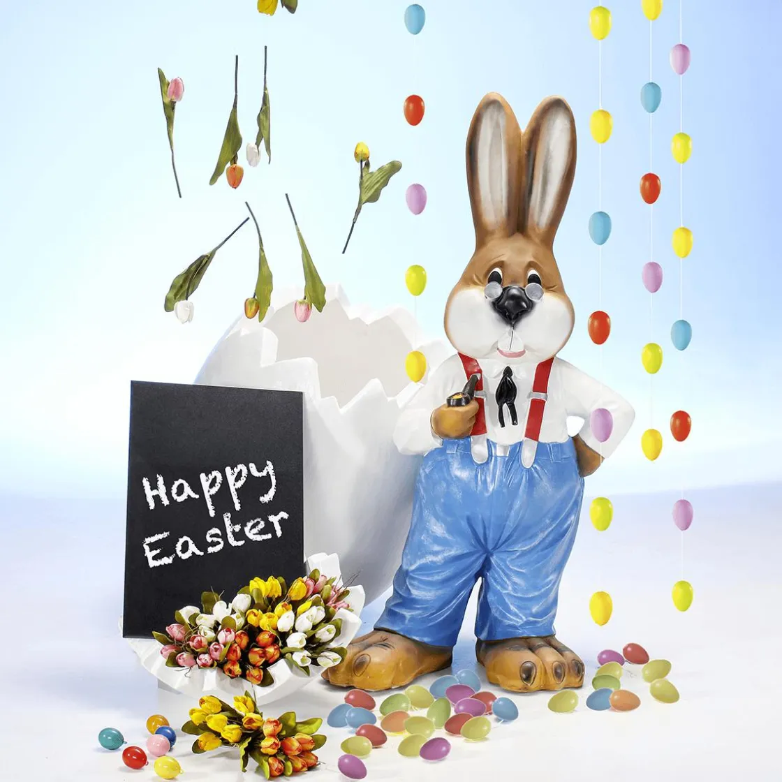 DecoWoerner Decoración De Pascua>Huevos De Pascua De Colores Para Colgar 6 Piezas