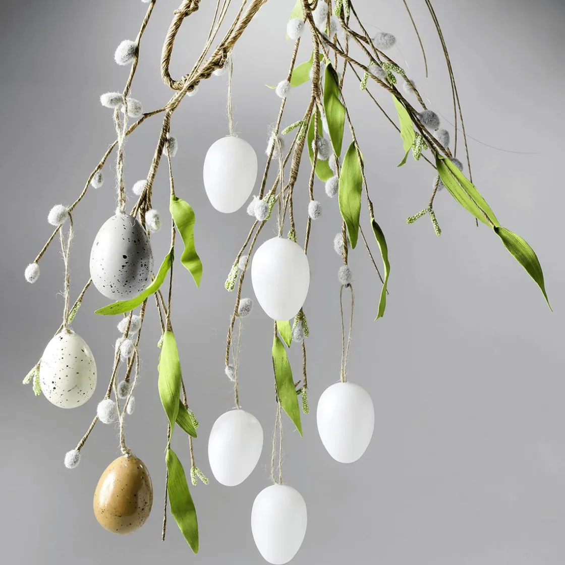 DecoWoerner Decoración De Pascua>Huevos De Pascua Decorativos Para Colgar 6 Cm, , 24 Piezas