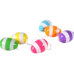 DecoWoerner Decoración De Pascua>Huevos De Pascua Decorativos 6 Cm, A Rayas, 6 Piezas
