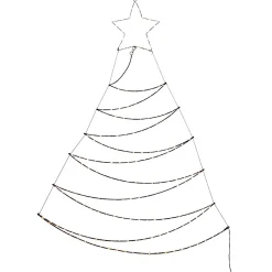 DecoWoerner Luz Decorativa|Luces De Navidad>Iluminación De Marco LED Abeto Metálico 200 X 117 X 150 Cm