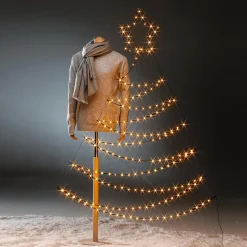 DecoWoerner Luz Decorativa|Luces De Navidad>Iluminación De Marco LED Abeto Metálico 200 X 117 X 150 Cm