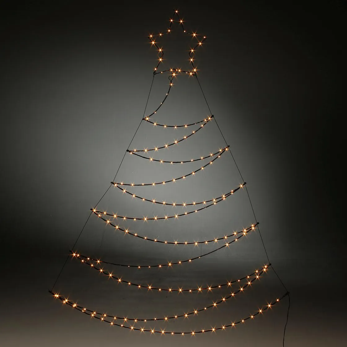 DecoWoerner Luz Decorativa|Luces De Navidad>Iluminación De Marco LED Abeto Metálico 200 X 117 X 150 Cm