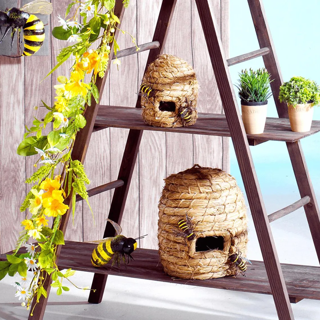 DecoWoerner Decoración De Animales|Decoración De Primavera>Imitación De Abejas Decorativas 15 Cm, 2 Piezas