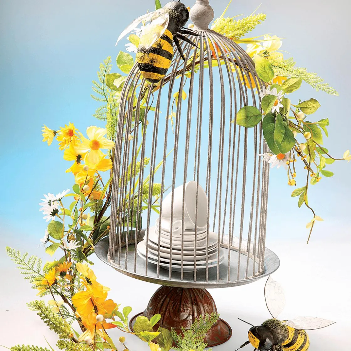 DecoWoerner Decoración De Animales|Decoración De Primavera>Imitación De Abejas Decorativas 15 Cm, 2 Piezas