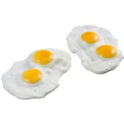DecoWoerner Platos Y Comida Rápida|Queso Y Huevos>Imitación De Dos Huevos Fritos, 2 Piezas