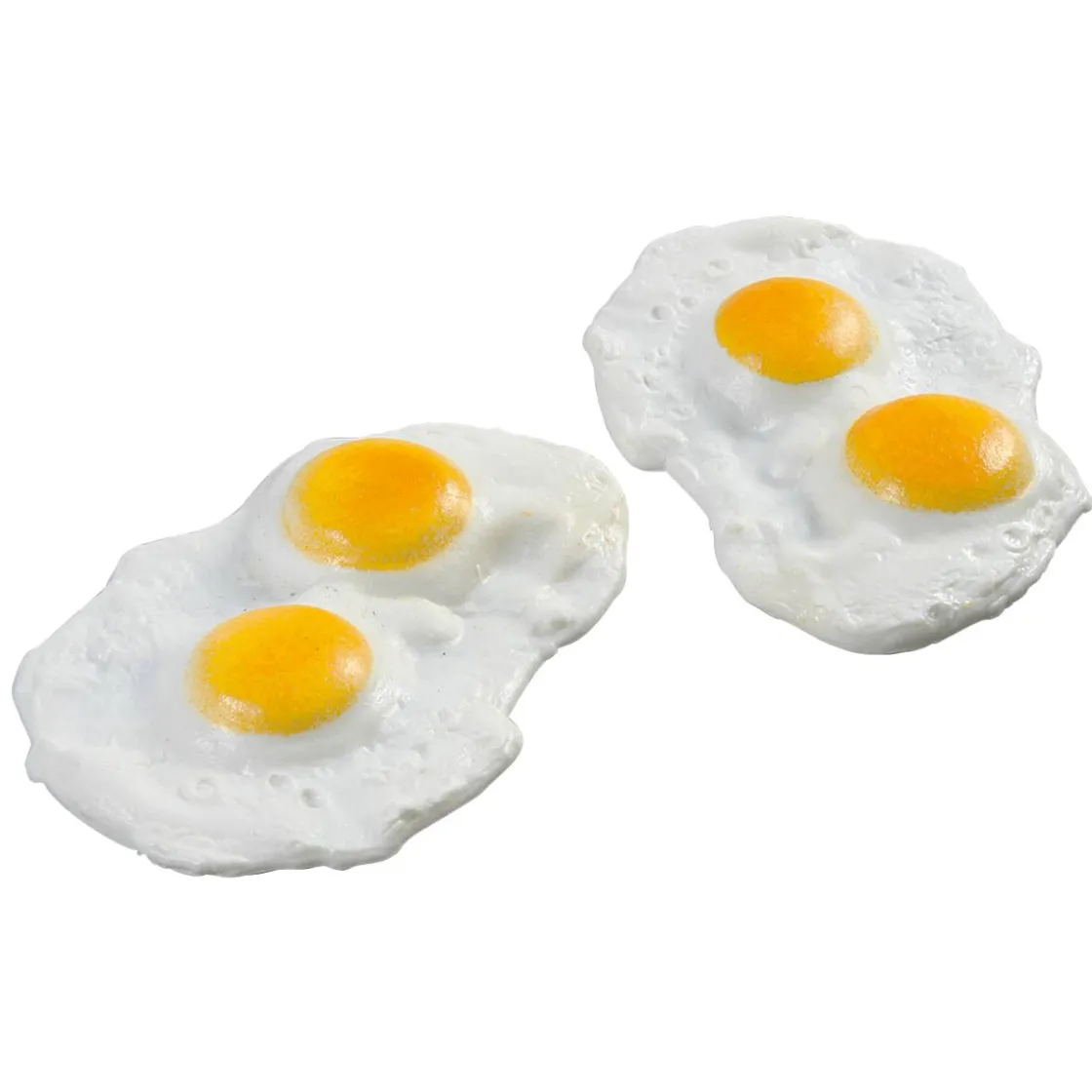 DecoWoerner Platos Y Comida Rápida|Queso Y Huevos>Imitación De Dos Huevos Fritos, 2 Piezas