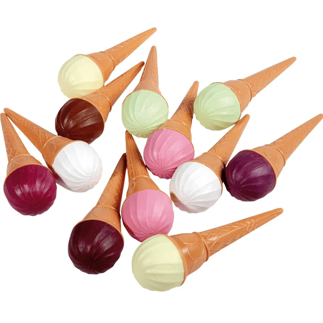 DecoWoerner Chocolate Y Helados>Imitación De Helado Con Gofre, 12 Piezas